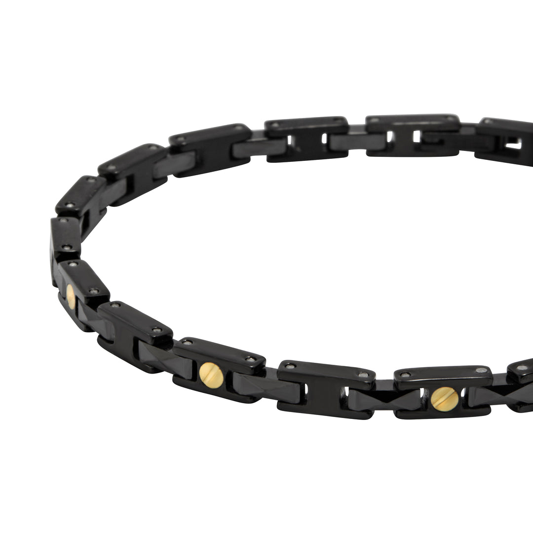 Breil Ceramic Brick bracelet, steel, black PVD finish, ceramic TJ3964