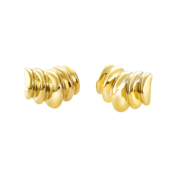 Breil Globe oorbellen in staal met IP gouden afwerking TJ4073