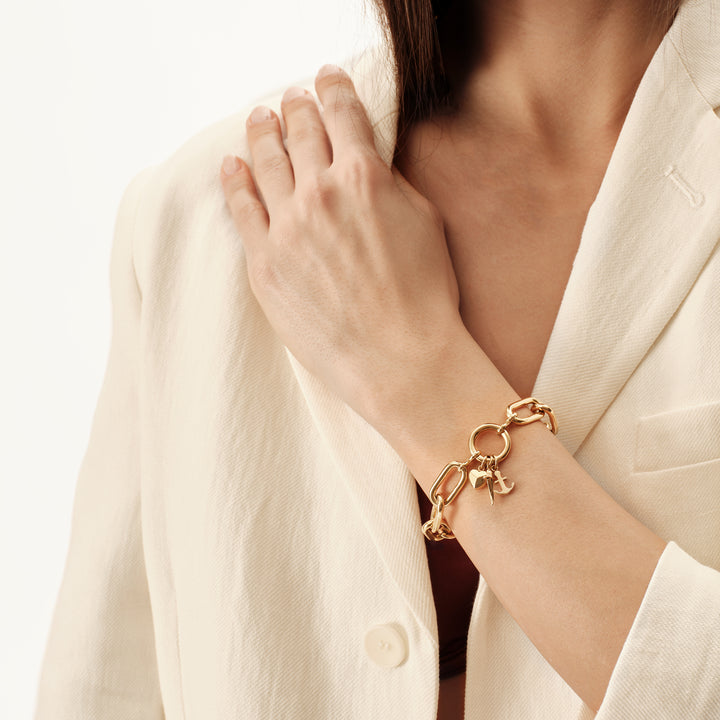 Breil Love Ties armband in staal met IP gouden afwerking TJ4076