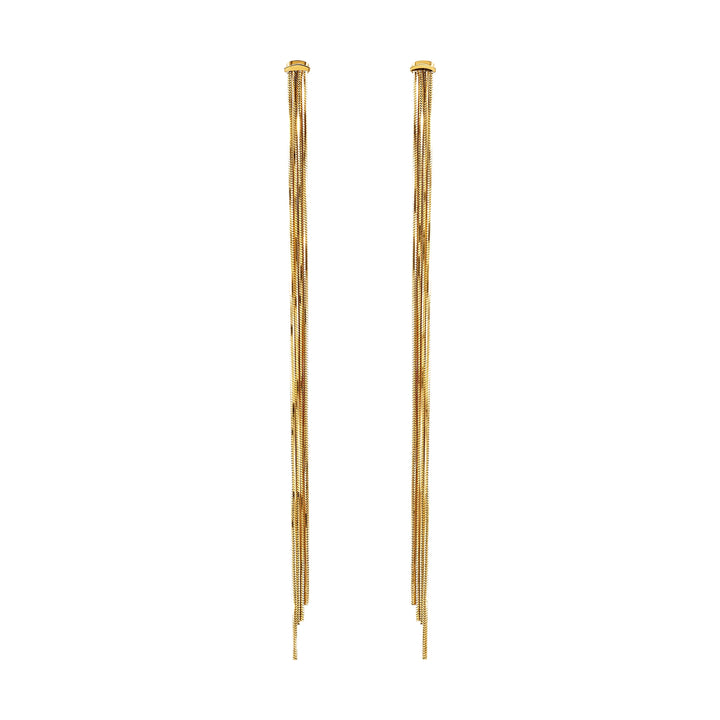 Breil Falling Star oorbellen van staal met 14K gouden PVD afwerking TJ4078