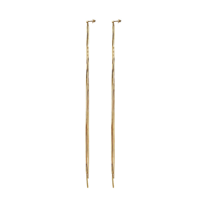 Breil Falling Star oorbellen van staal met 14K gouden PVD afwerking TJ4078