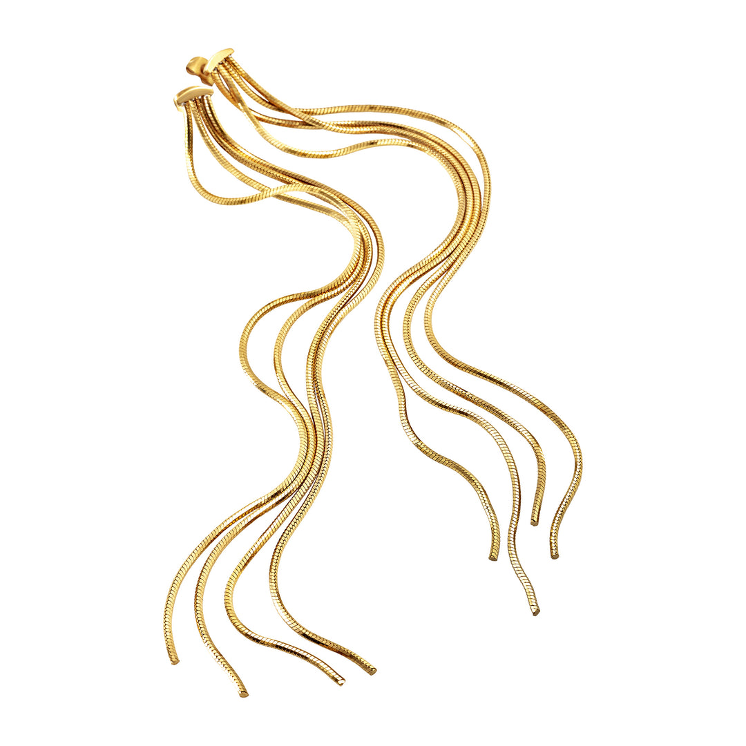 Breil Falling Star oorbellen van staal met 14K gouden PVD afwerking TJ4078