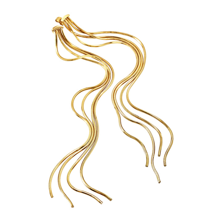 Breil Falling Star oorbellen van staal met 14K gouden PVD afwerking TJ4078