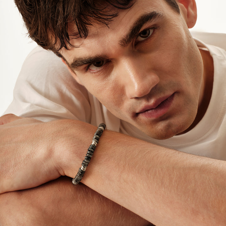 Bracelet Breil Rock Hard en acier labradorite TJ4123