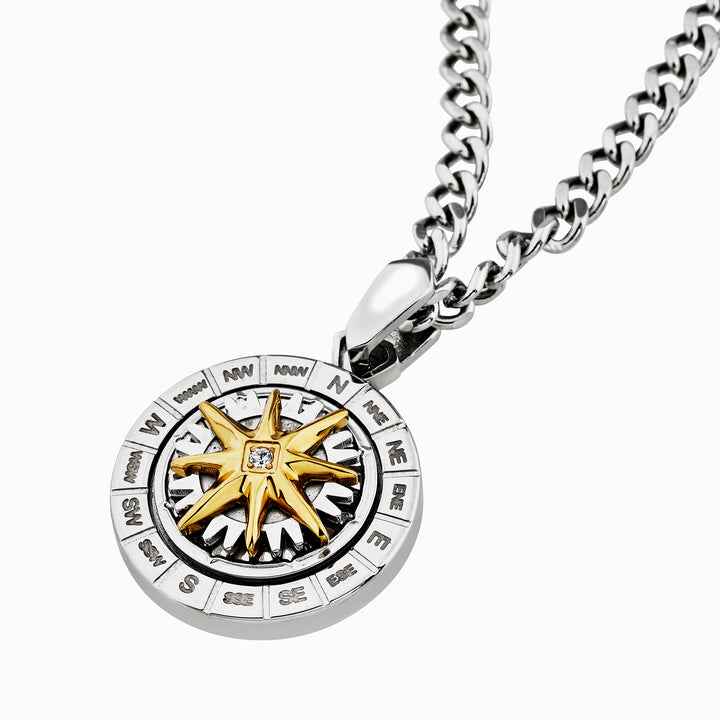 Collier ras du cou en acier Breil Primal Compass TJ4169
