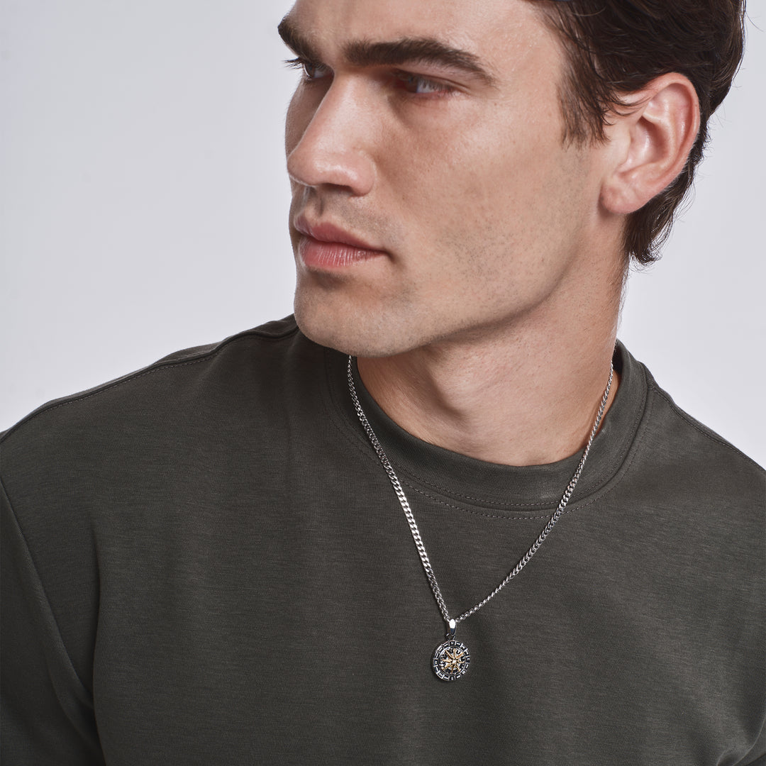 Collier ras du cou en acier Breil Primal Compass TJ4169