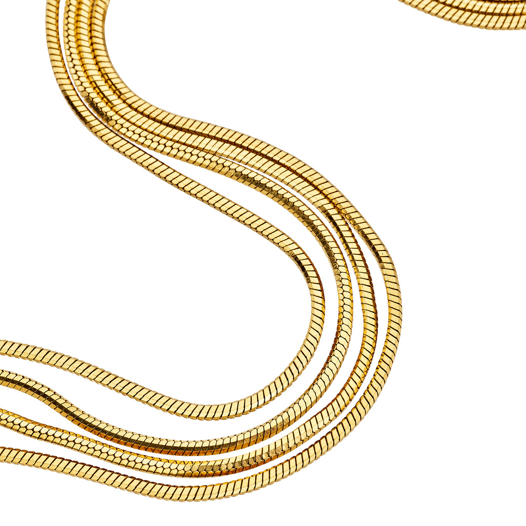 Breil Falling Star sjaalketting staal PVD 14K gouden afwerking TJ4182
