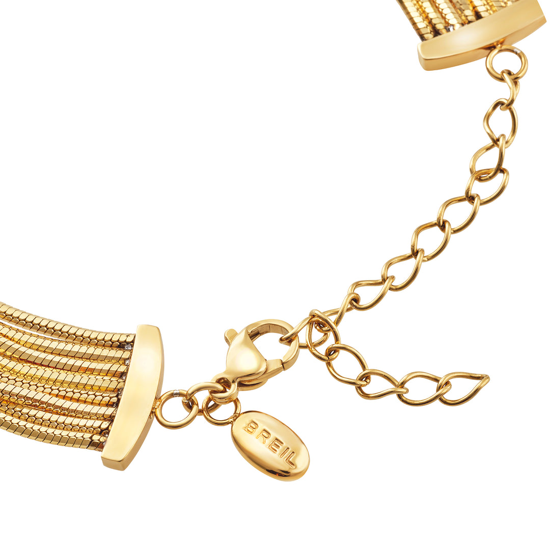 Breil Falling Star-armband van staal met 14K gouden PVD-afwerking TJ4232