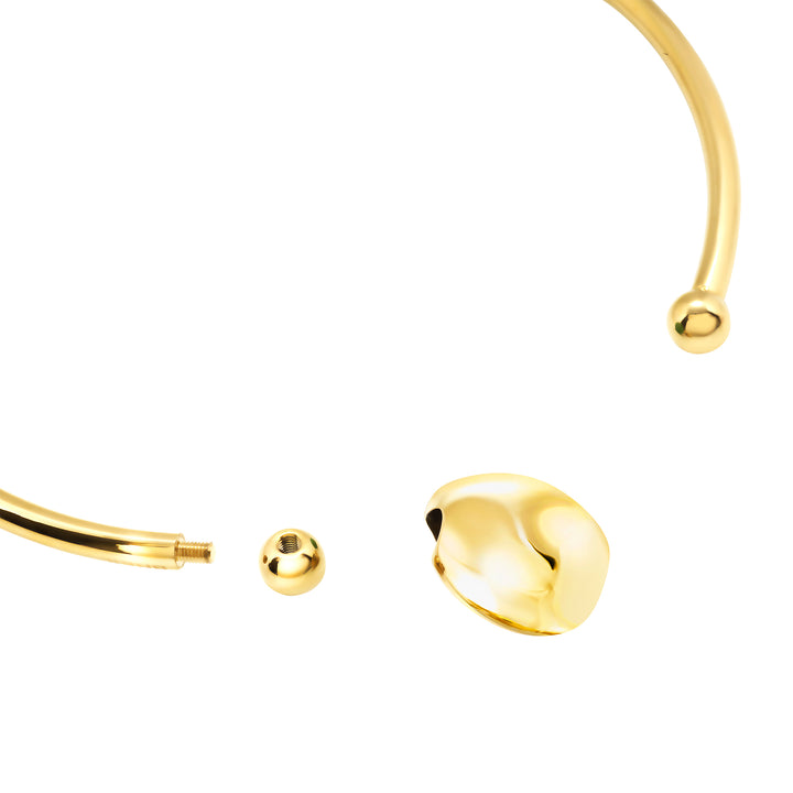 Breil Petra stijve choker staal PVD afwerking 14K goud groene aventurijn TJ4242