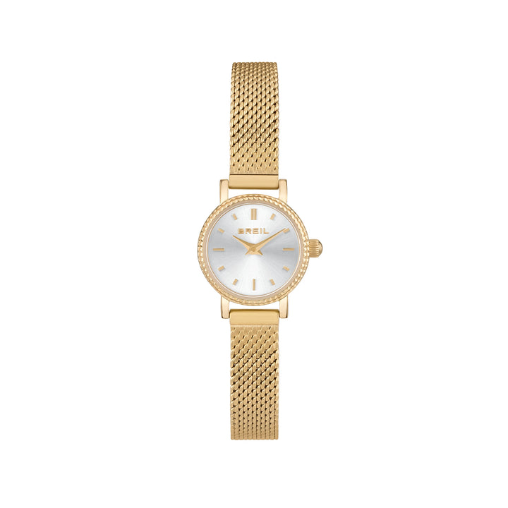Breil Darling Uhr, 18 mm, silberner Quarzstahl, IP-Gold-Finish, TW1935