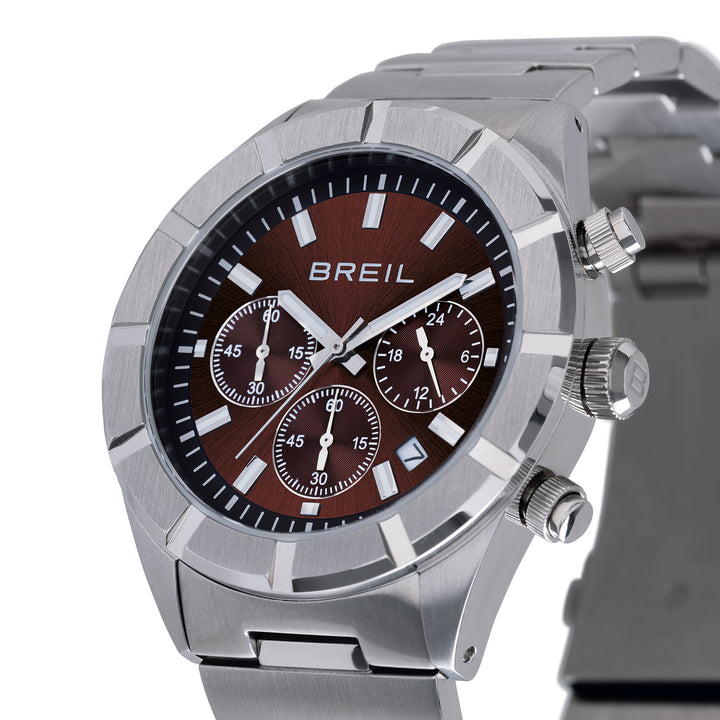 Breil Uhr B 12 Chorono 42 mm brauner Quarzstahl TW2072