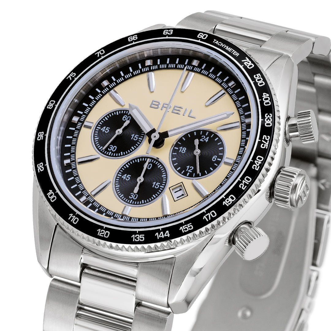 Breil Vanguard Chrono Uhr 43 mm beige Quarzstahl TW2109