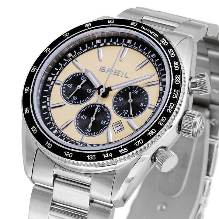 Breil Vanguard Chrono Uhr 43 mm beige Quarzstahl TW2109