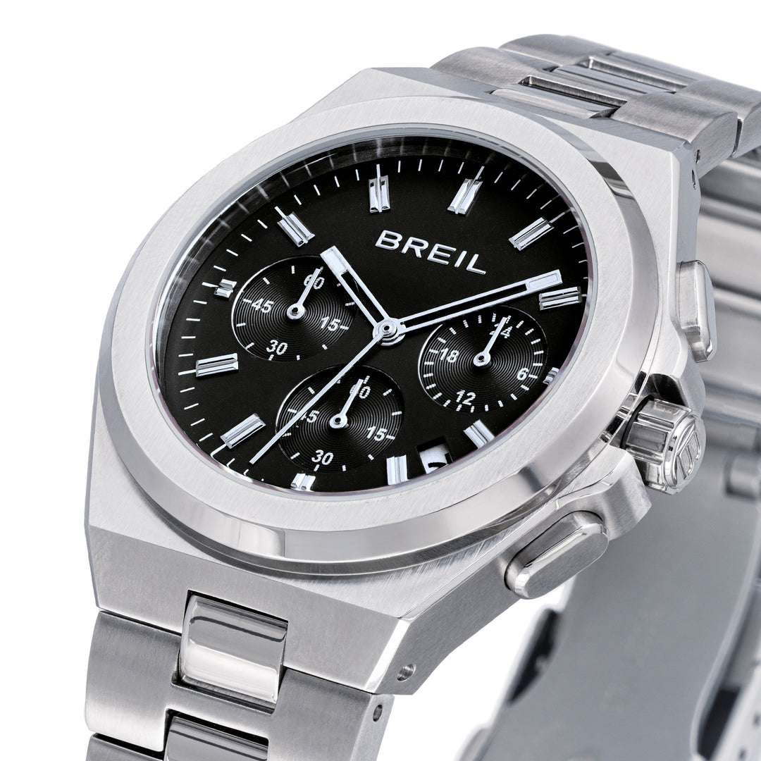 Montre Breil Apex Chrono 40mm acier quartz noir TW2111