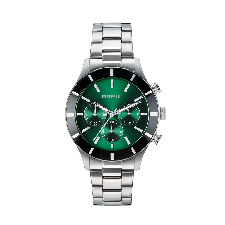 Breil horloge Remixer Chrono 42mm groen quartz staal TW2115