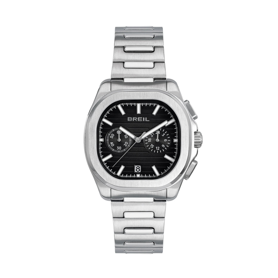 Breil horloge Retrofuture chrono 40mm zwart quartz staal TW2129