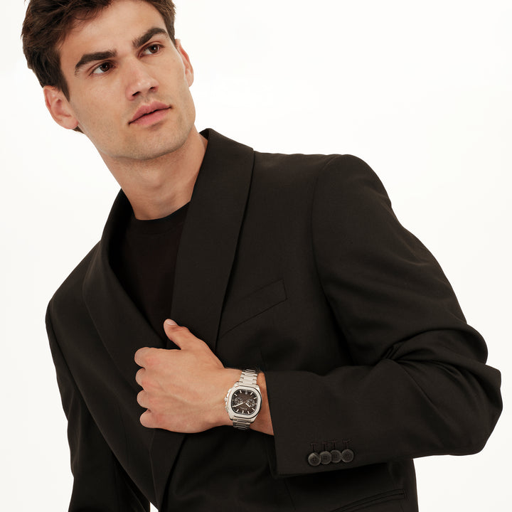 Breil horloge Retrofuture chrono 40mm zwart quartz staal TW2129