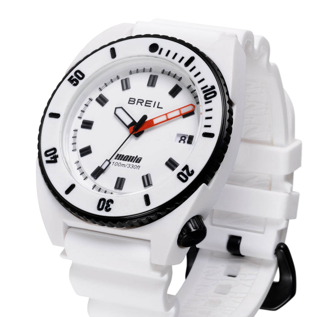 Breil Manta E.C.O. watch Blend 42mm white quartz alumina and polyamide TW2194