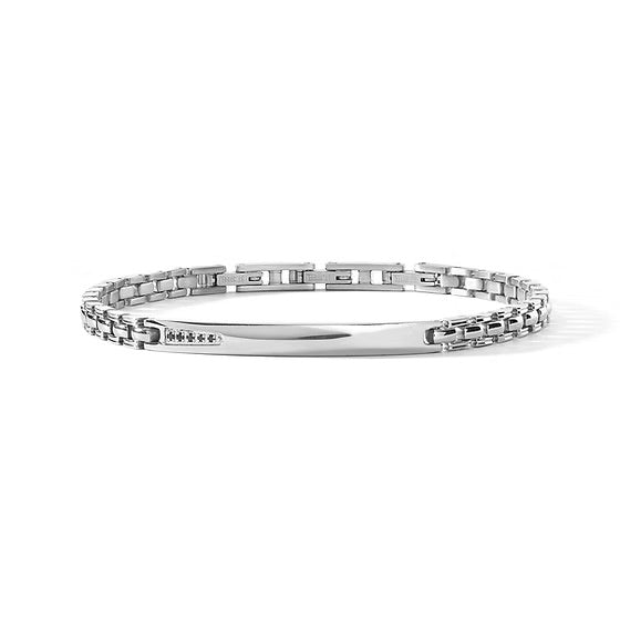Comete-Armband aus Stahl und Zirkonen UBR 913