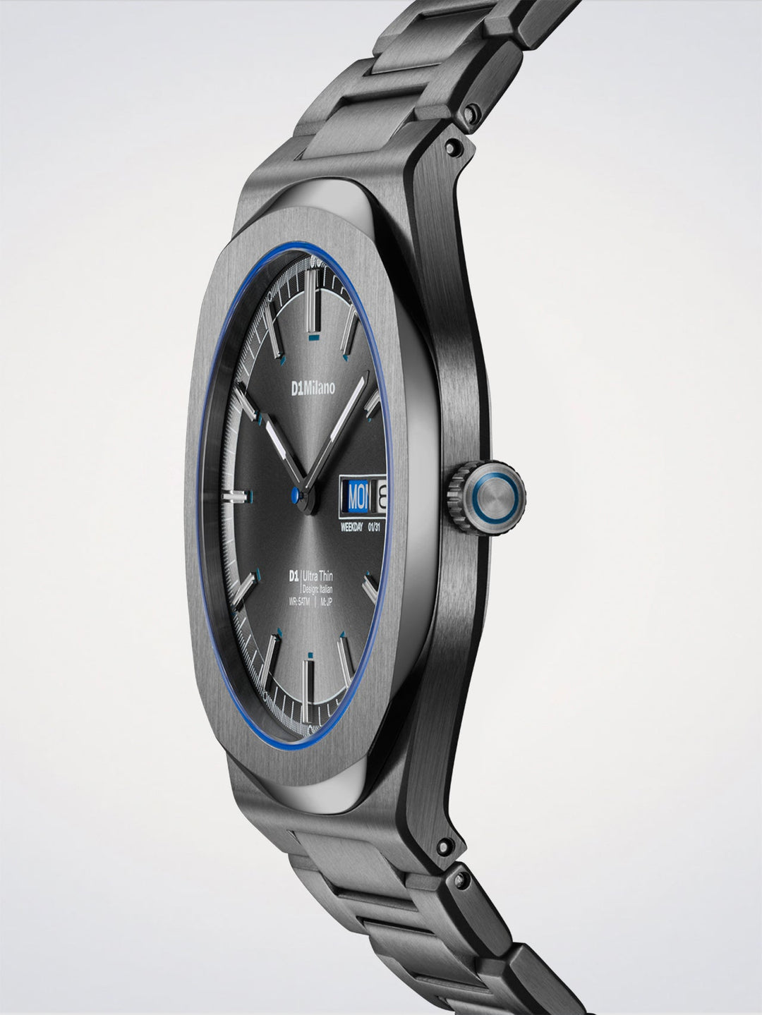 D1 Milano Dark Illusion Ultradünne Uhr 39 mm D1-UHBJ08