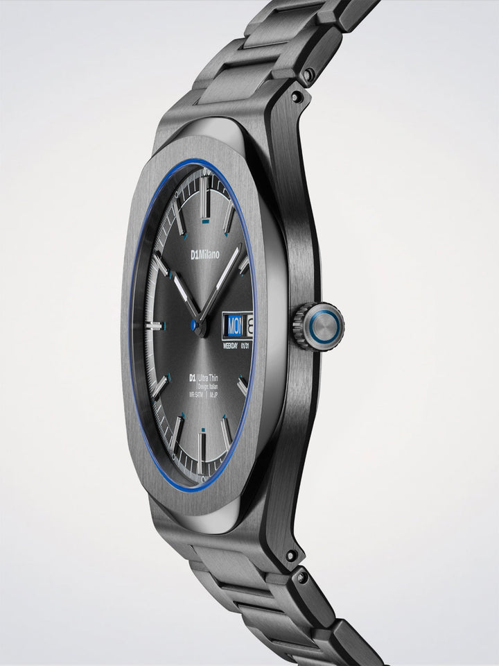 D1 Milano Dark Illusion Ultradünne Uhr 39 mm D1-UHBJ08