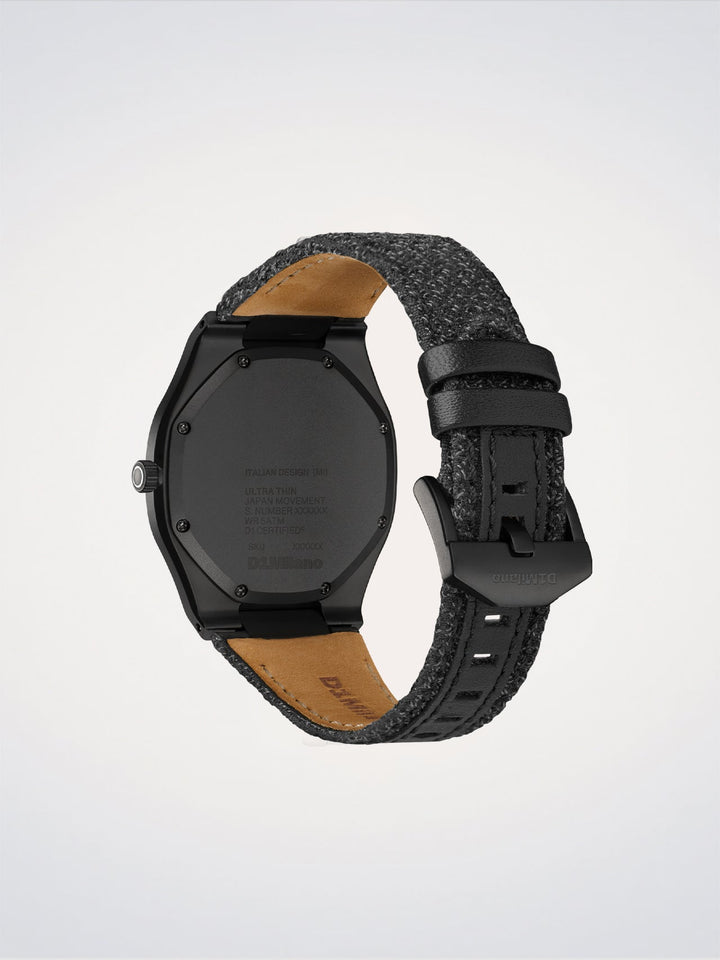 D1 Milano Black Kevlar Ultra Thin Watch 39 mm D1-UHKJ01