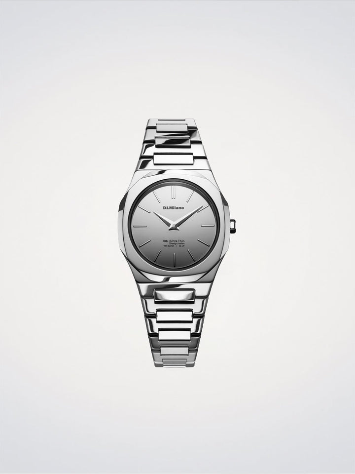 D1 Milano Silver Gleam Ultradünne Uhr 30 mm D1-UTBL39