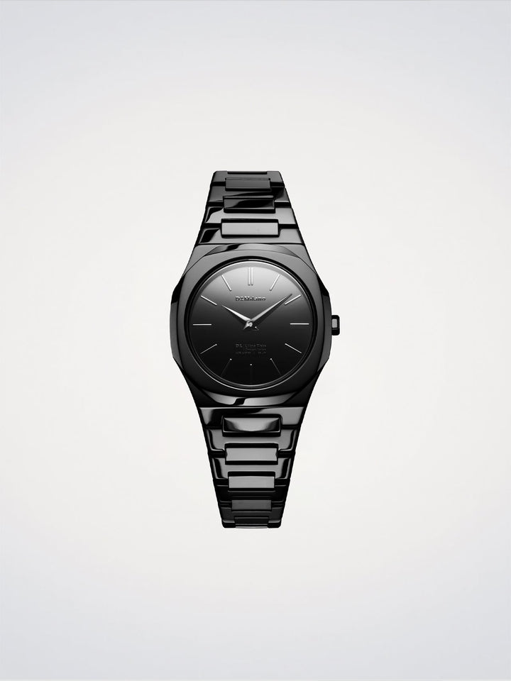 D1 Milano Black Gleam Ultra Thin Watch 30 mm D1-UTBL41
