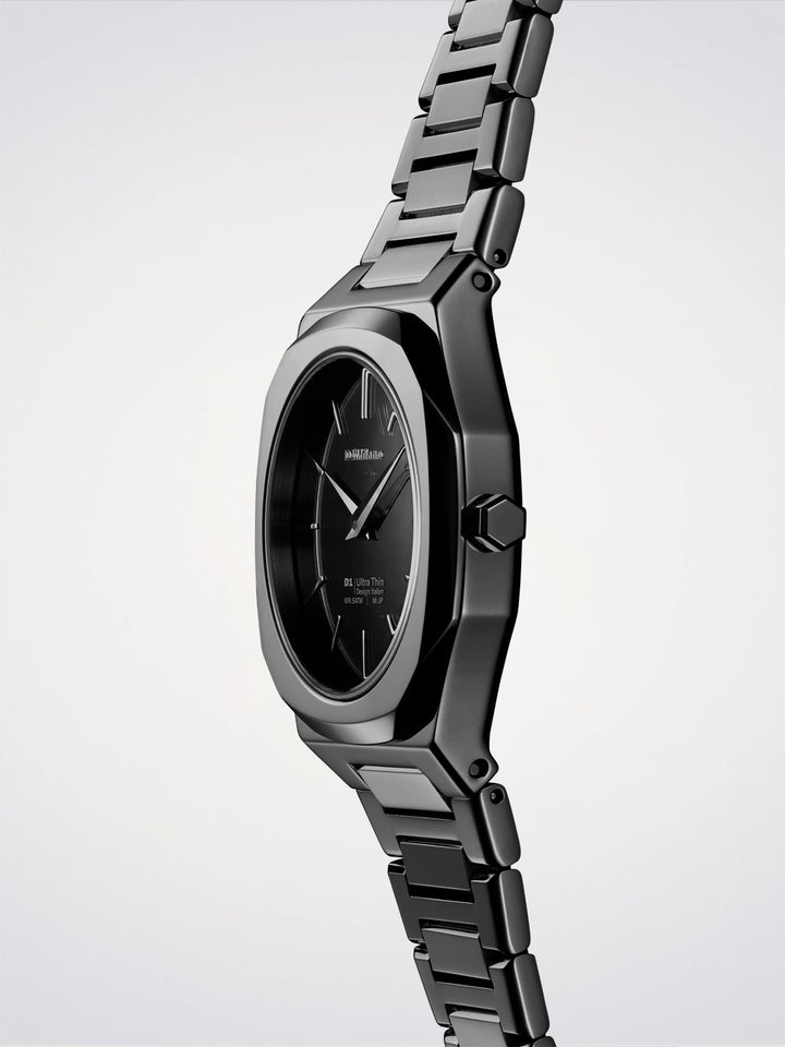 D1 Milano Black Gleam Ultra Thin Watch 30 mm D1-UTBL41