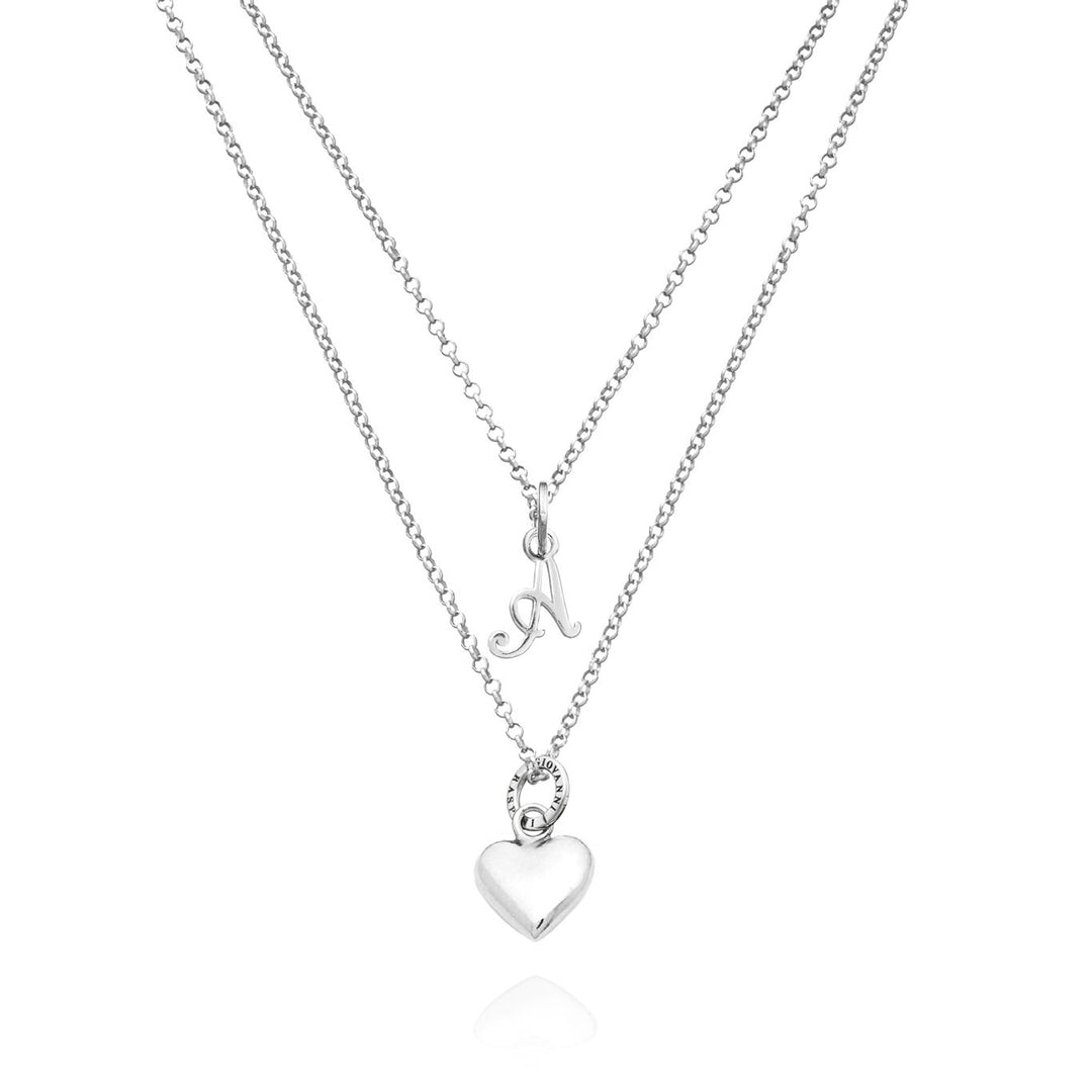 Collier coeur et lettre Giovanni Raspini collier en argent 925 X01570