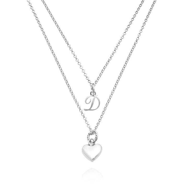 Collier coeur et lettre d Giovanni Raspini collier en argent 925 X01567
