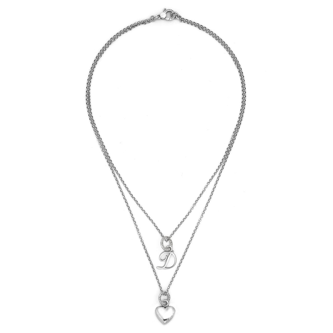 Collier coeur et lettre d Giovanni Raspini collier en argent 925 X01567