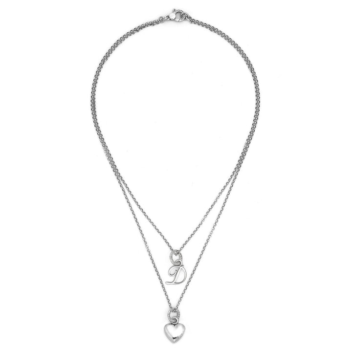 Collier coeur et lettre d Giovanni Raspini collier en argent 925 X01567