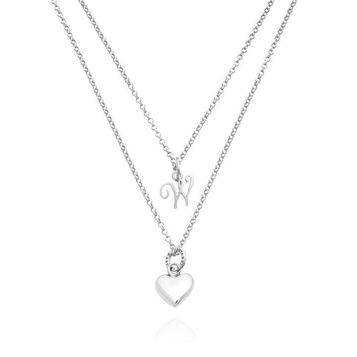 Giovanni Raspini heart and letter necklace w 925 Silver Necklace X01548