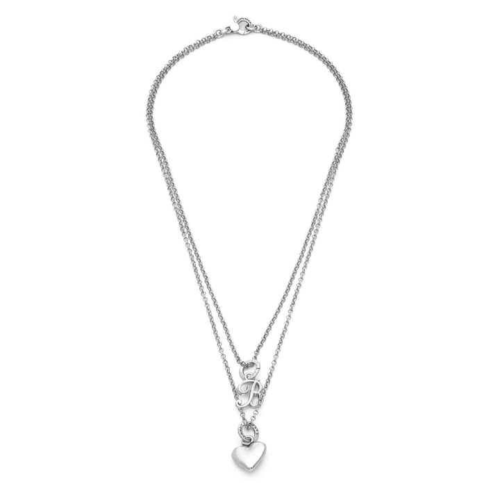 Giovanni Raspini Collier coeur et lettre B argent X01771