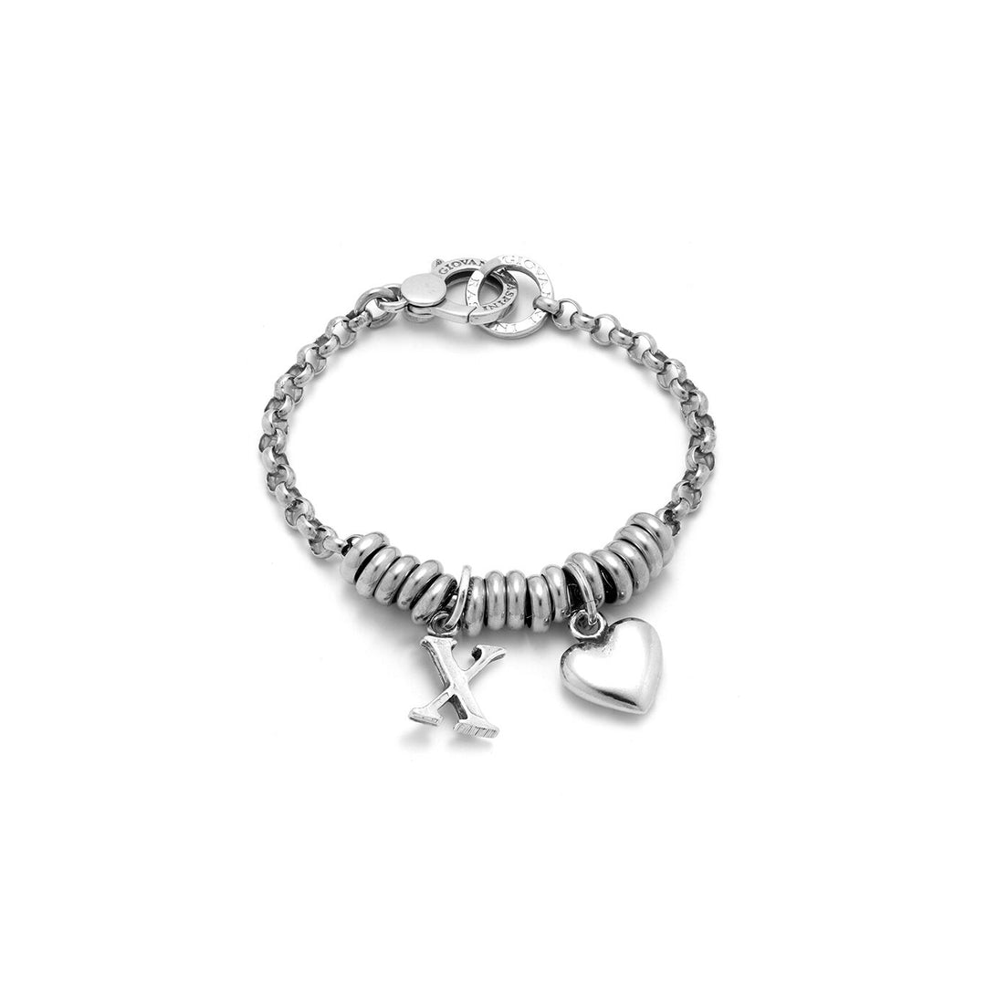 Bracelet Coeur et Lettre X Giovanni Raspini 1875