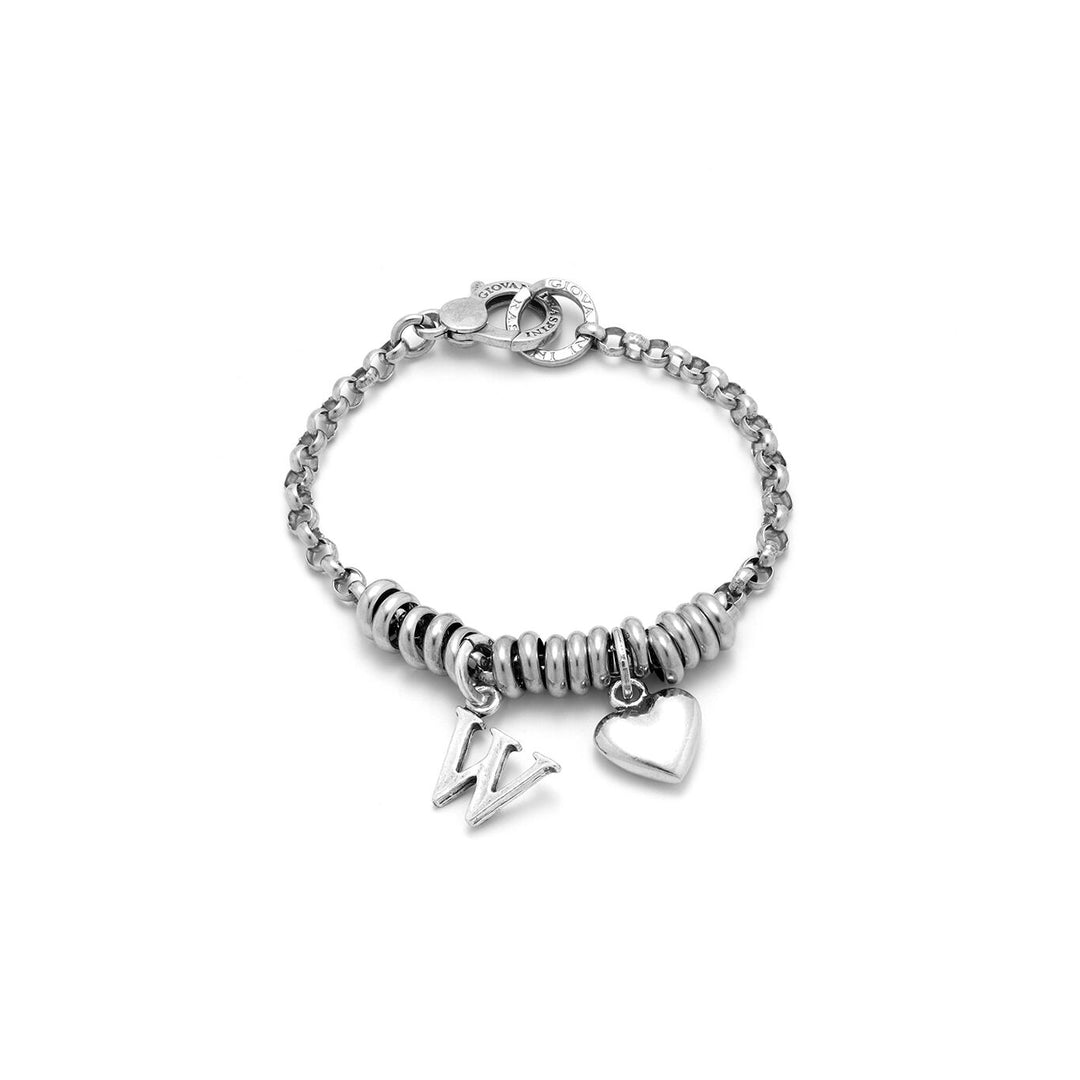 Giovanni Raspini Armband mit Herz und Buchstabe W, 1876