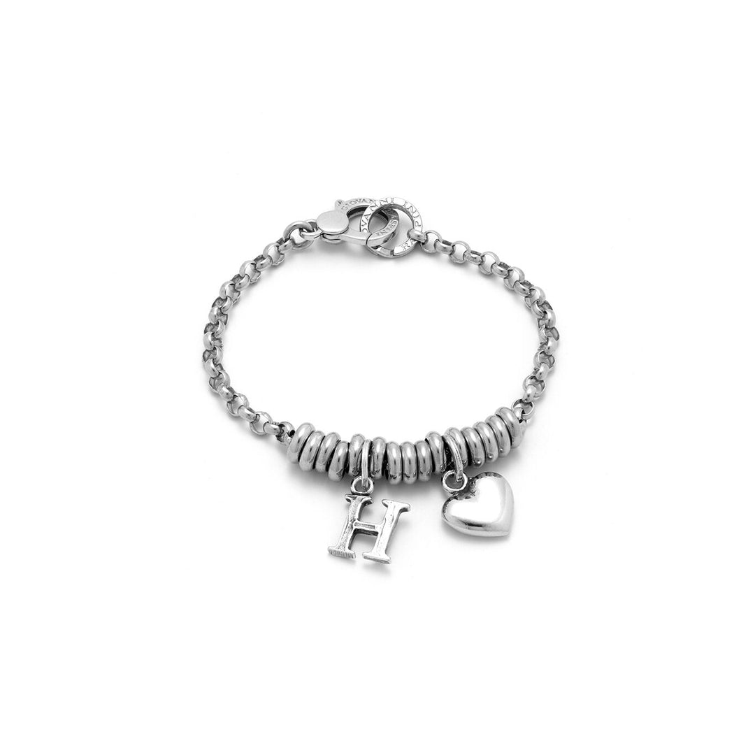 Giovanni Raspini Heart and Letter Bracelet H 1890