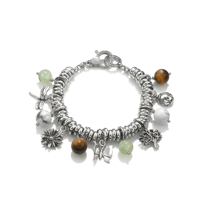 Giovanni Raspini Natuurarmband met zilveren stenen X01972