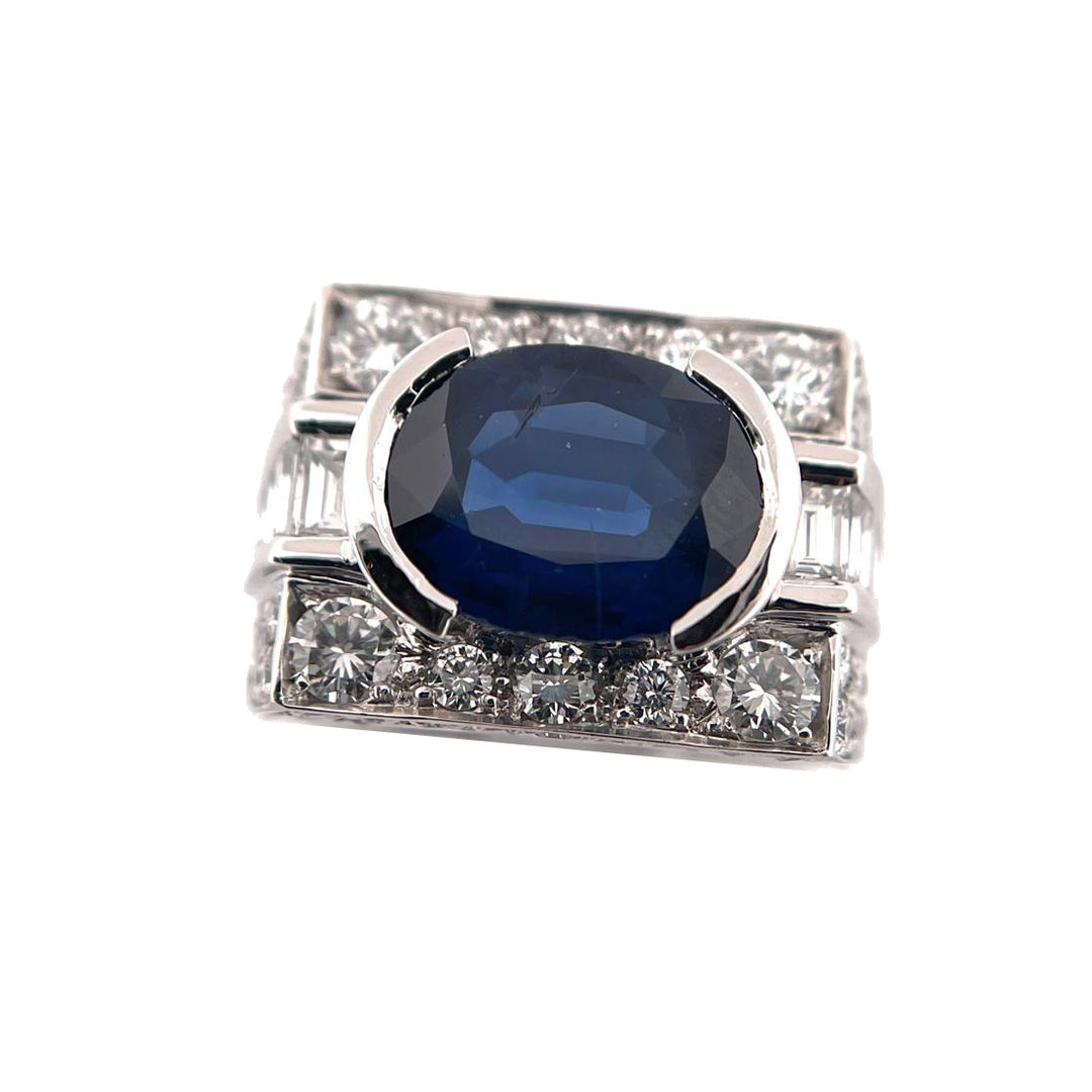 Capodagaglia Liberty Gold Ring 18kt Diamond Sapphire 0031ag