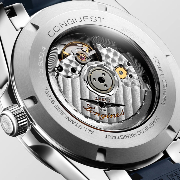 Longines Conquest 41mm blauw automatisch stalen horloge L3.830.4.92.9