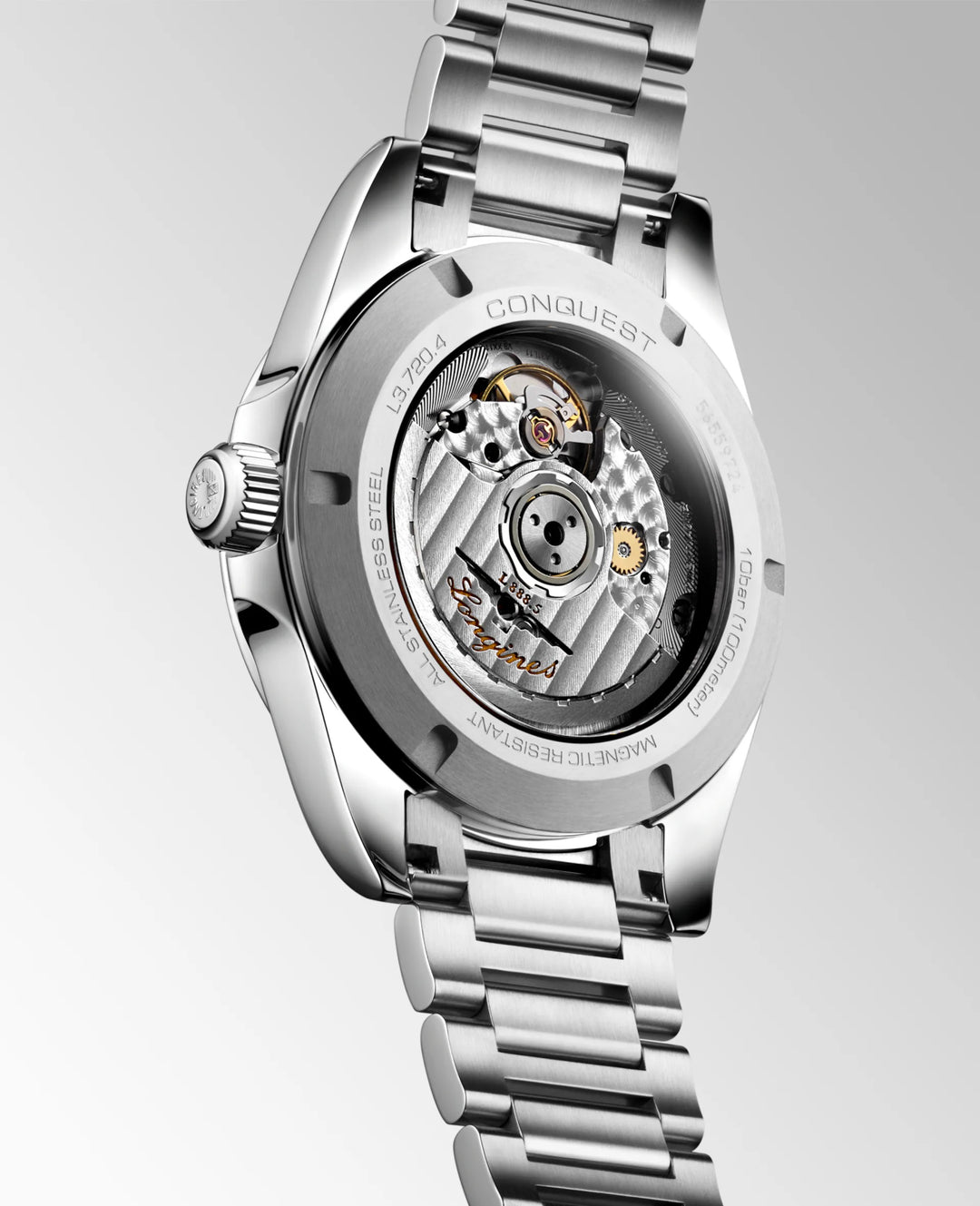 Montre Longines Conquest 38 mm en acier automatique bleu L3.720.4.92.6