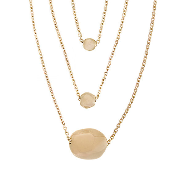 Federica Rossi collier multirangs 3 Stone bronze finition PVD Or 18 carats FR.CO.27