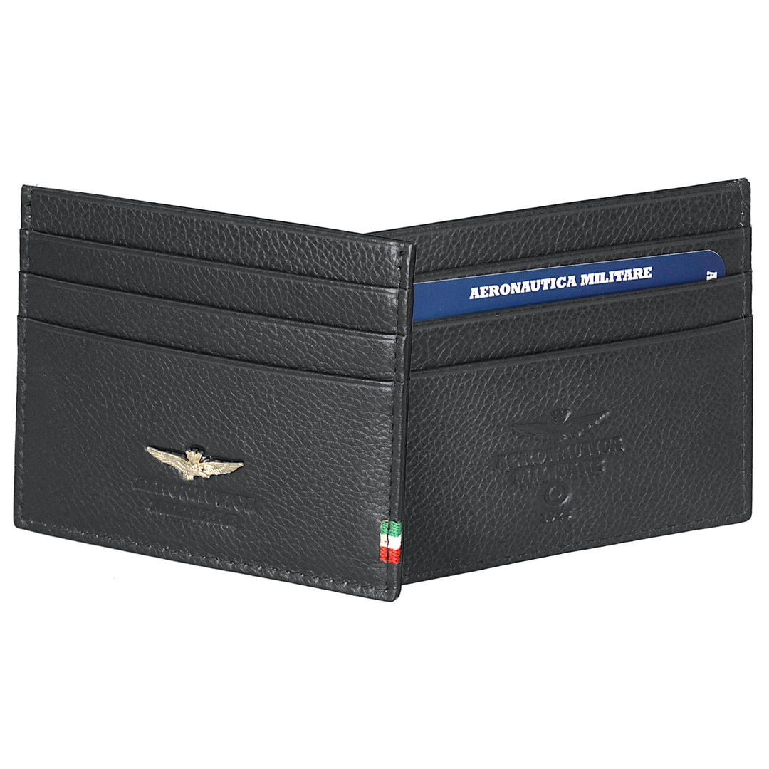 Aeronautica Militare Credit Card Holder Flag Leather AM106-NE