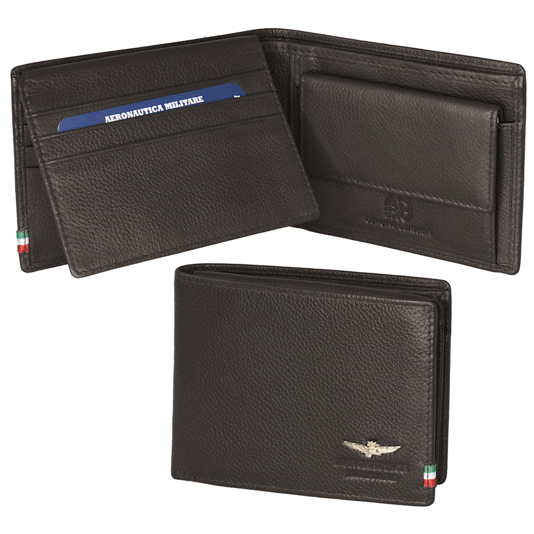 Aeronautica Military Men's Wallet with flap and holder FLAG AM103-MO