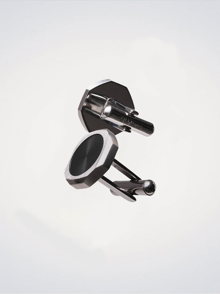 D1 Milano Octagonal Cufflinks Black D1-JWCLSU01