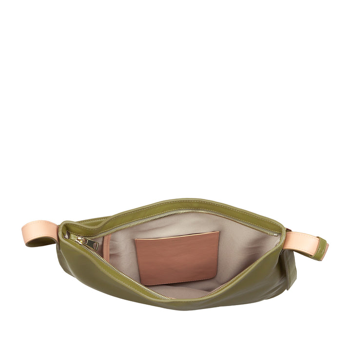 DUDU Damen-Umhängetasche aus weichem Leder, Hobo-Tasche mit Reißverschluss, große, geräumige, farbenfrohe, verstellbare Umhängetasche
