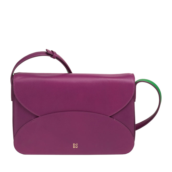 DUDU Grand sac à bandoulière en cuir pour femme – Sac pour femme élégant et spacieux, design enveloppe, avec bandoulière réglable et rabat à fermeture magnétique