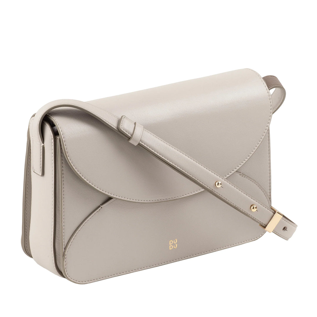 DUDU Grand sac à bandoulière en cuir pour femme – Sac pour femme élégant et spacieux, design enveloppe, avec bandoulière réglable et rabat à fermeture magnétique