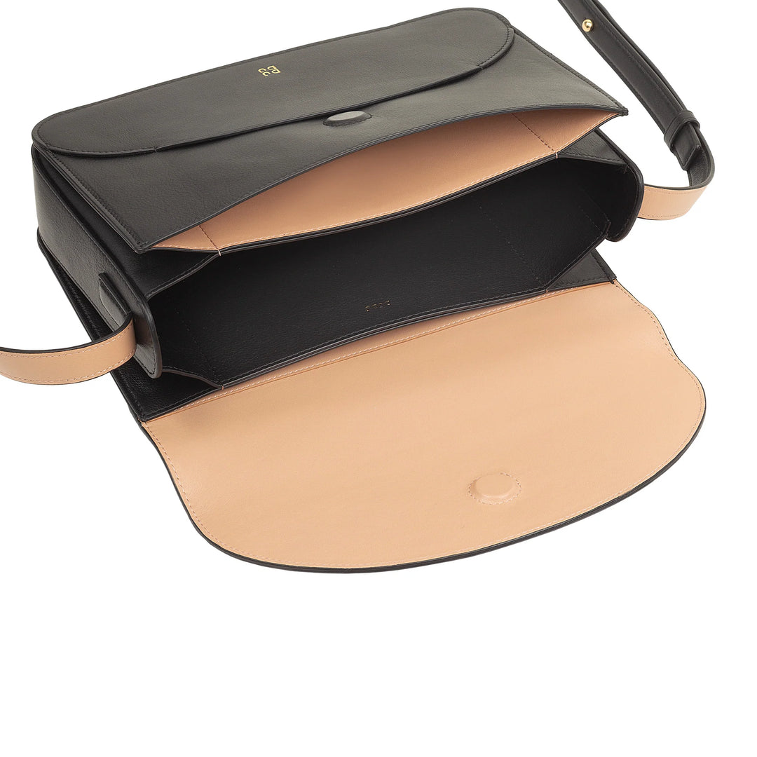 DUDU Grand sac à bandoulière en cuir pour femme – Sac pour femme élégant et spacieux, design enveloppe, avec bandoulière réglable et rabat à fermeture magnétique